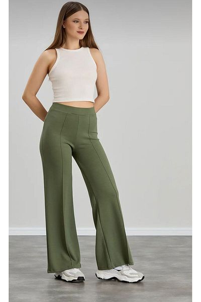 OYS High Waist Recovery - Wide Leg Modal Pants Khaki