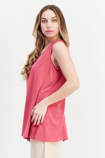 Alfani Women V Neck Sleeveless Plain Top, Magenta
