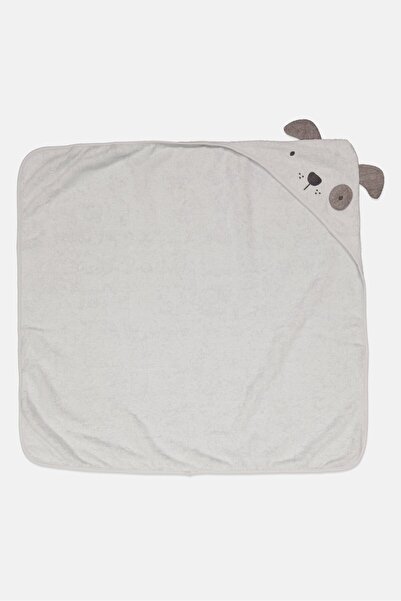 RENE ROFE Toddlers Boy Hooded Towel 76 x 76 cm, Grey