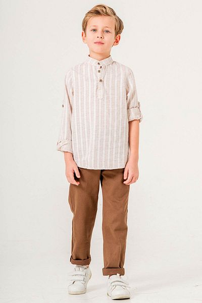 Gold Class Kidswear Half Button 2 Piece Boy's Shirt Suit