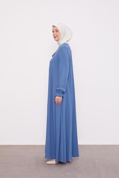 Levidor Indigo Tassel Detailed A-Line Ferace