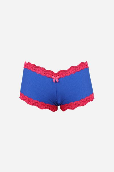 Akbeniz Boxeri pentru femei Saks Colorful Cotton - Pachet de 2 40277