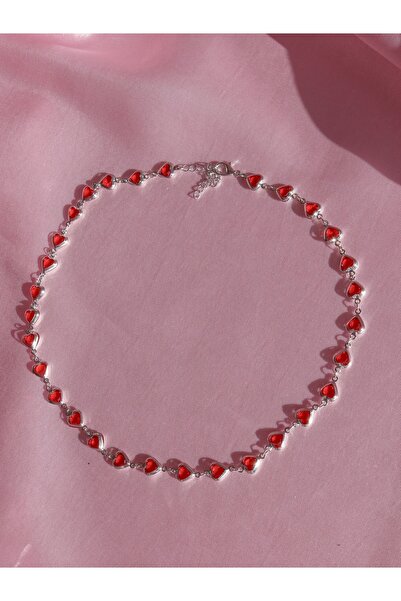 Reorah Collection Red Infinite Heart Necklace
