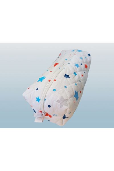 SYG Geantă de machiaj din țesătură de bumbac cu model de stele 22 x 10 x 8cm SYG-YLDZ02