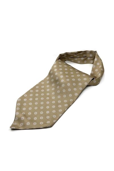 La Pescara Бежевий мотивний малюнок Чоловічий шарф K453