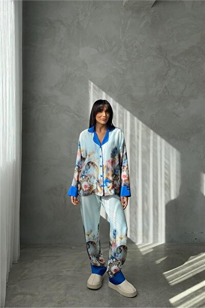 COCCOLARSI Corso D'acqua Saten Üçlü Pijama Takımı CDK02