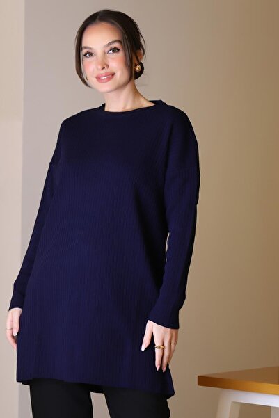 Nazen Giyim Zero Collar Long Sleeve Lacquer Women's Tunic 6152-2K5