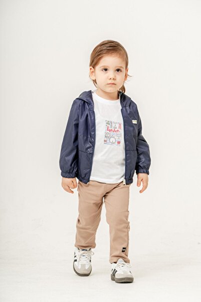 Chicsy Baby Style Play Time Figured Double-Sided Hooded Waterproof 3-Piece Raincoat Set