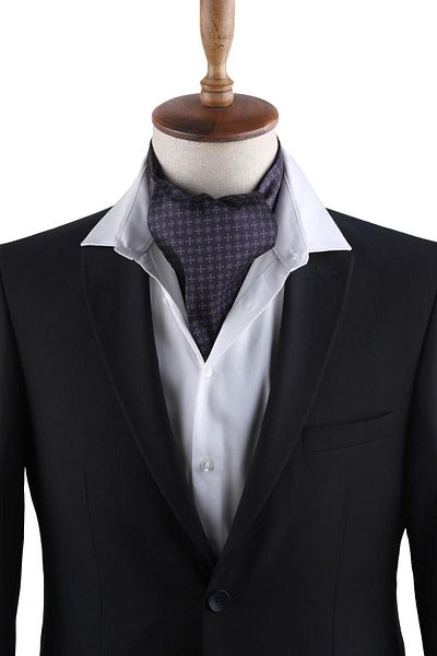 La Pescara Purple Small Pattern Men's Scarf K455