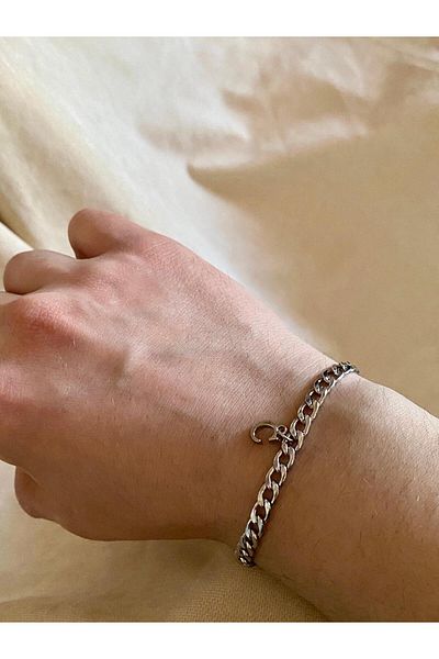 bijoux uniques Anti-Tarnish 316L Steel Bracelet with Letter C
