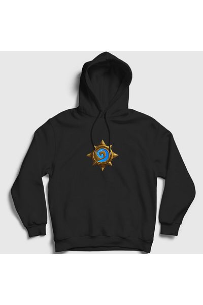 Presmono Φούτερ με κουκούλα Warcraft Hearthstone Unisex Black Game Logo - 421417 ττ