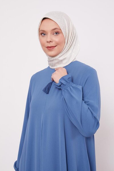 Levidor Indigo Tassel Detailed A-Line Ferace