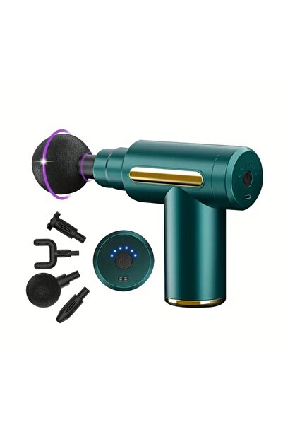 Buffer ® 4 Masaj Başlıklı Titreşim, Şarj Edilebilir Küçük Masaj Aleti,Masaj T...