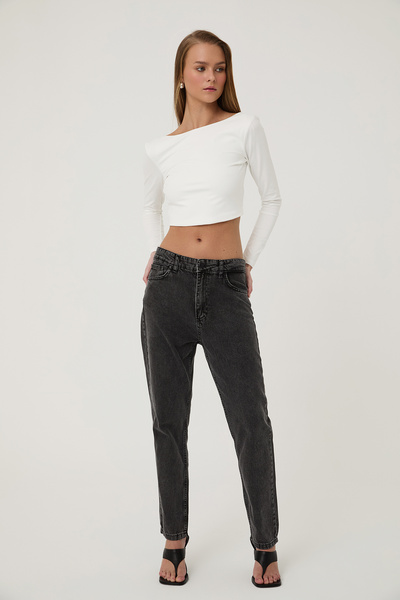 Quzu Mom Jean Anthracite