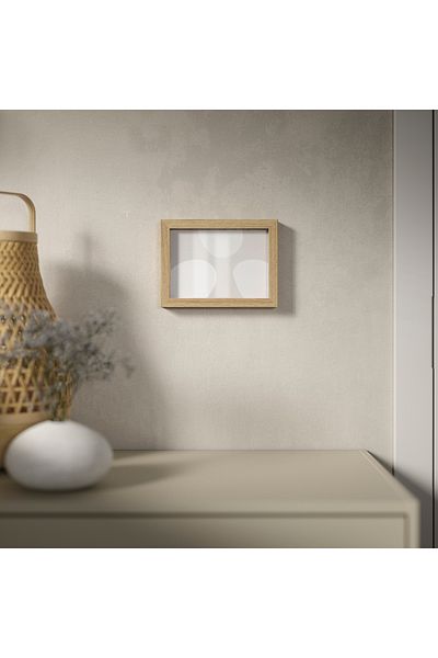 IKEA Rödalm Oak 13X18 cm Wood Photo Picture Frame with Thick Edged Mat with Depth