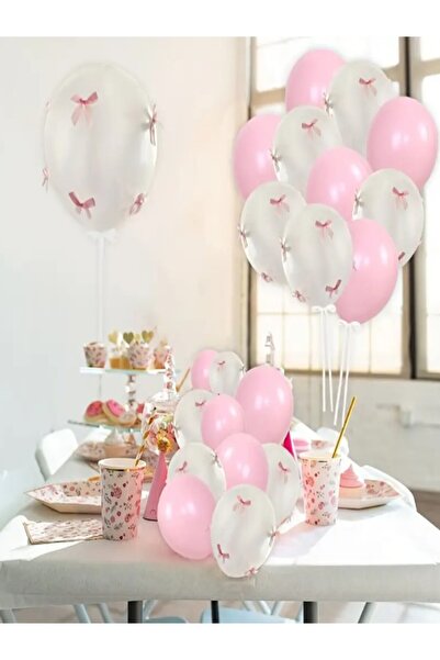 party mix White Bow Balloon Set |   White Pink Bow Balloon |   Balloon Bow | ...