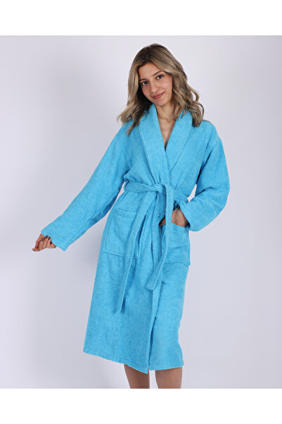 Damlaiso Curly Shawl Collar Cotton Women's Bathrobe