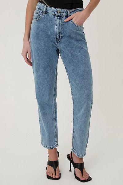 Quzu Mom Jean Light Blue