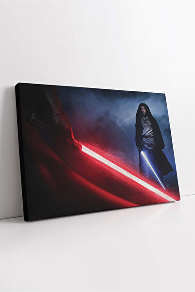 KOSS Dijital Războiul Stelelor Darth Vader Obi Wan Kenobi Jedi Swords of Lightsaber Poster de film Pictură decorativă pe pânză