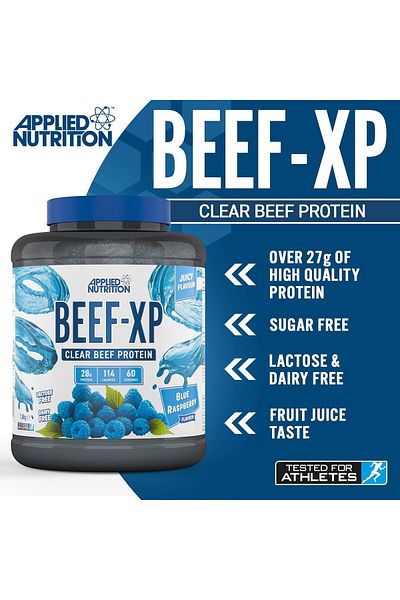 applied nutrition Beef-xp Clear Hydrolysed Beef Protein Isolate, Blue Raspberry, 1.8 Kg