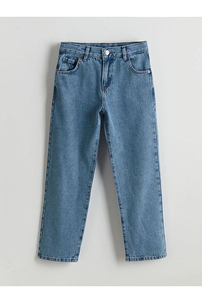 LC Waikiki Lcw Kids Boy's Jeans Trousers with Adjustable Elastic Waist