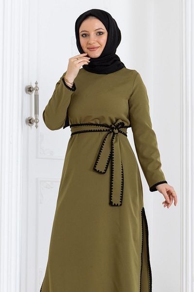Modamihram Khaki Shepherd's Set - Stitched and Belted 19365