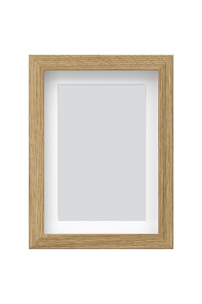 IKEA Rödalm Oak 13X18 cm Wood Photo Picture Frame with Thick Edged Mat with Depth