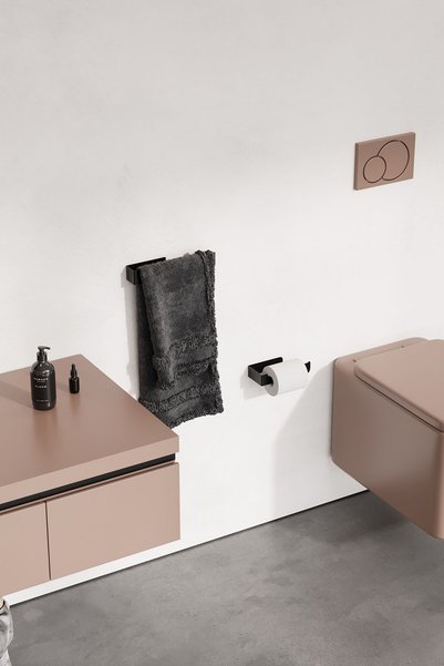 Zift Unique Stainless Steel Towel Rack & Toilet Paper Holder Set - Towel Holder & Toilet Paper Holder with Adhesive