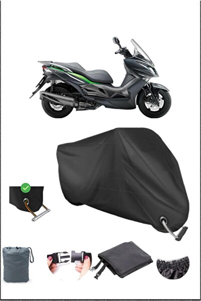 Breen Black Kawasakı J300 Durable Lock Compatible Waterproof Motorcycle Tarpa...