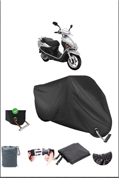 Breen Black Rks Rs100 Durable Lock Compatible Waterproof Motorcycle Tarpaulin