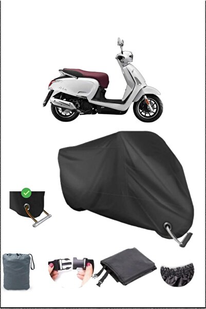 Breen قماش القنب الأسود Kymco Like50 المتين المتوافق مع قفل الدراجة النارية ا...