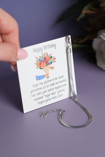 Jack Ferrero Dear Mother - Friend Birthday Bracelet - Paper No Throw Steel Color