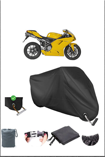 Breen قماش مشمع أسود للدراجات النارية دوكاتي 1098 متين متوافق مع القفل المقاو...