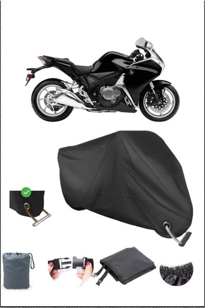 Breen Black Honda Vfr1200f Durable Lock Compatible Waterproof Motorcycle Tarp...