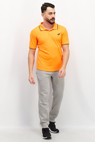 Asics Men Sportswear Fit Short Sleeve Tennis Polo, Neon Orange