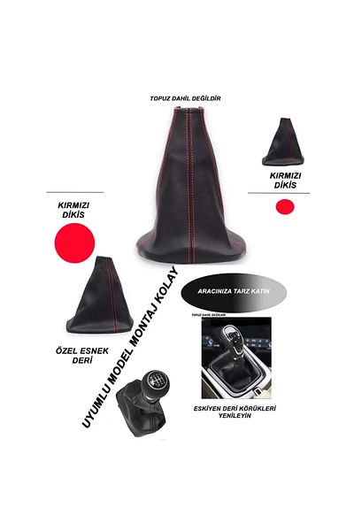 alışverişvagonu Volkswagen Passat B7 Compatible Vehicle, Car, Auto Gear Gauge Red Stitch