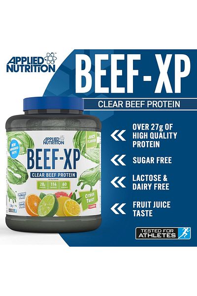 applied nutrition Beef-xp Clear Hydrolysed Beef Protein Isolate, Citrus Twist, 1.8 Kg