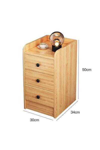 soufa dibaj Nightstand | European-style Light Luxury Bedside Table With Drawers 50x34x30 Cm - Brown