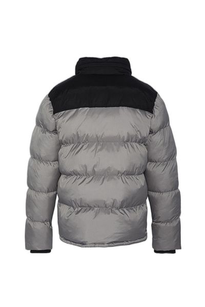 SCHOTT Jachetă argintie for bărbați Schott Blouson Empiecement Et Broderie
