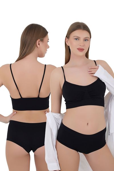 CNT Pachet de 1 chiloți brazilian din microfibră pentru femei - negru, alb, culoare nud