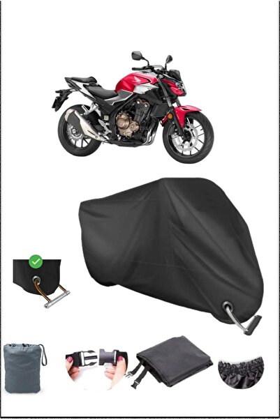 Breen Black Honda Cbf500 Durable Lock Compatible Waterproof Motorcycle Tarpaulin