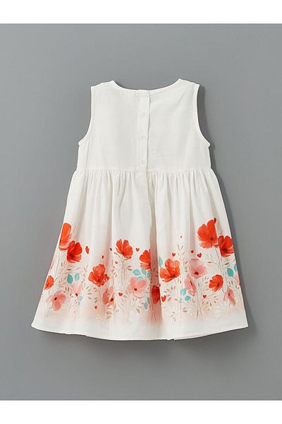 LC Waikiki New Season Floral Girl's Satin Dress - S5K155Z1