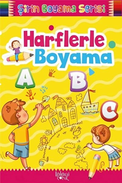 Timaş Çocuk Çocuklar Için Okul Öncesi Şirin Boyama Kitabı - Harflerle Boyama