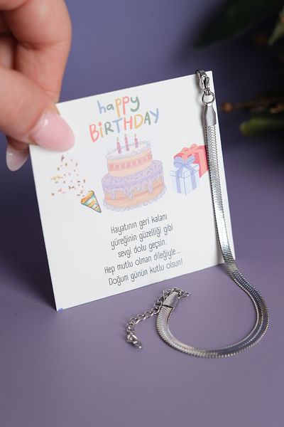 Jack Ferrero Dear Mother - Friend Birthday Bracelet - Paper No Throw Steel Color