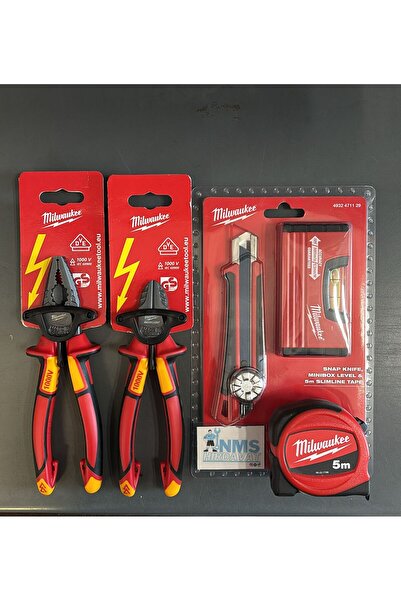 Milwaukee 5 Parça Usta Seti 180 Pense 160 YanKeski Metre Falçata Terazi Seti ...