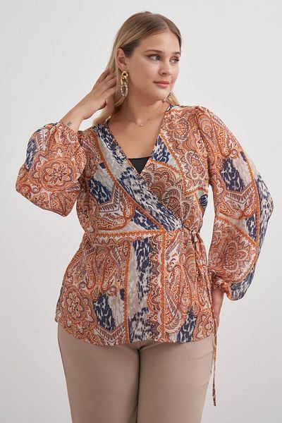 MYLİNE Chiffon Blouse with Tie Detail