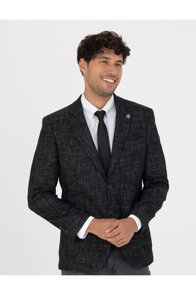 Pierre Cardin Black Extra Slim Fit Wool Blend Blazer Jacket 50273154-VR046