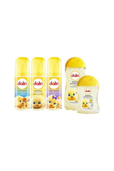 Dalin Baby Shampoo 200+100ml, Sea Breeze, Bıcı Bıcı and Spring Freshness Set