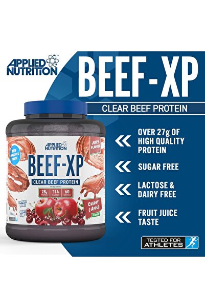 applied nutrition Beef XP Protein Isolate Cherry & Apple Zero Sugar, Low Fat, 1.8kg