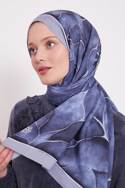 Levidor Şal regal cu model de folie albastră
